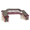 Bachmann - 44-020R - Covered Metal Footbridge Red and Cream