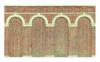Hornby - R7372 - High Level Arched Retaining Walls x 2 (Red Brick)