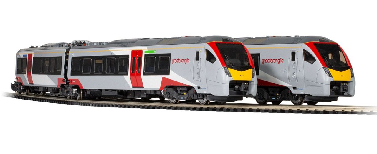 Hornby R3963A Greater Anglia Class 755/3 Flirt 3 Car Train Pack