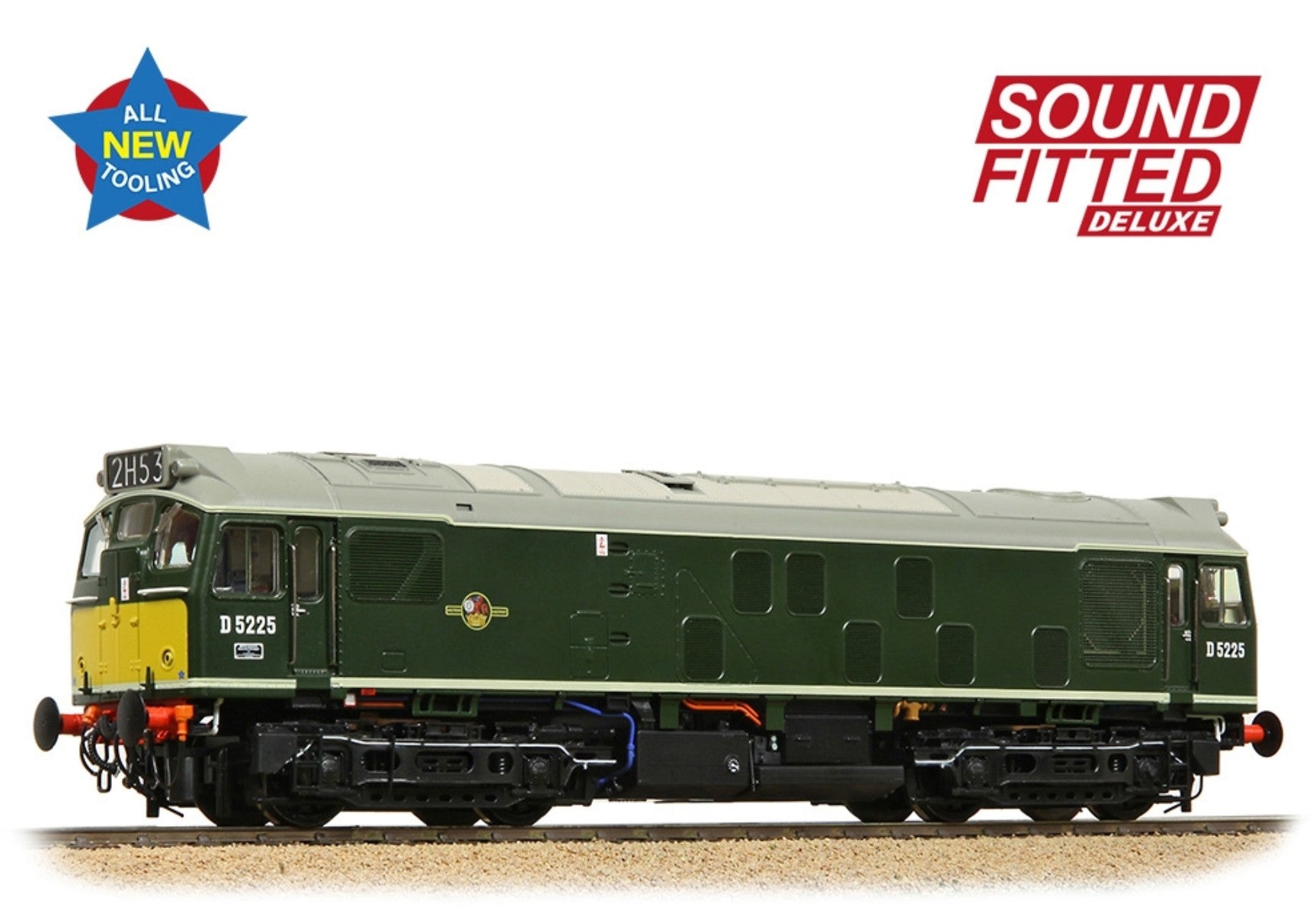 32-343SFX - Class 25/1 D5225 BR Green (Small Yellow Panels)