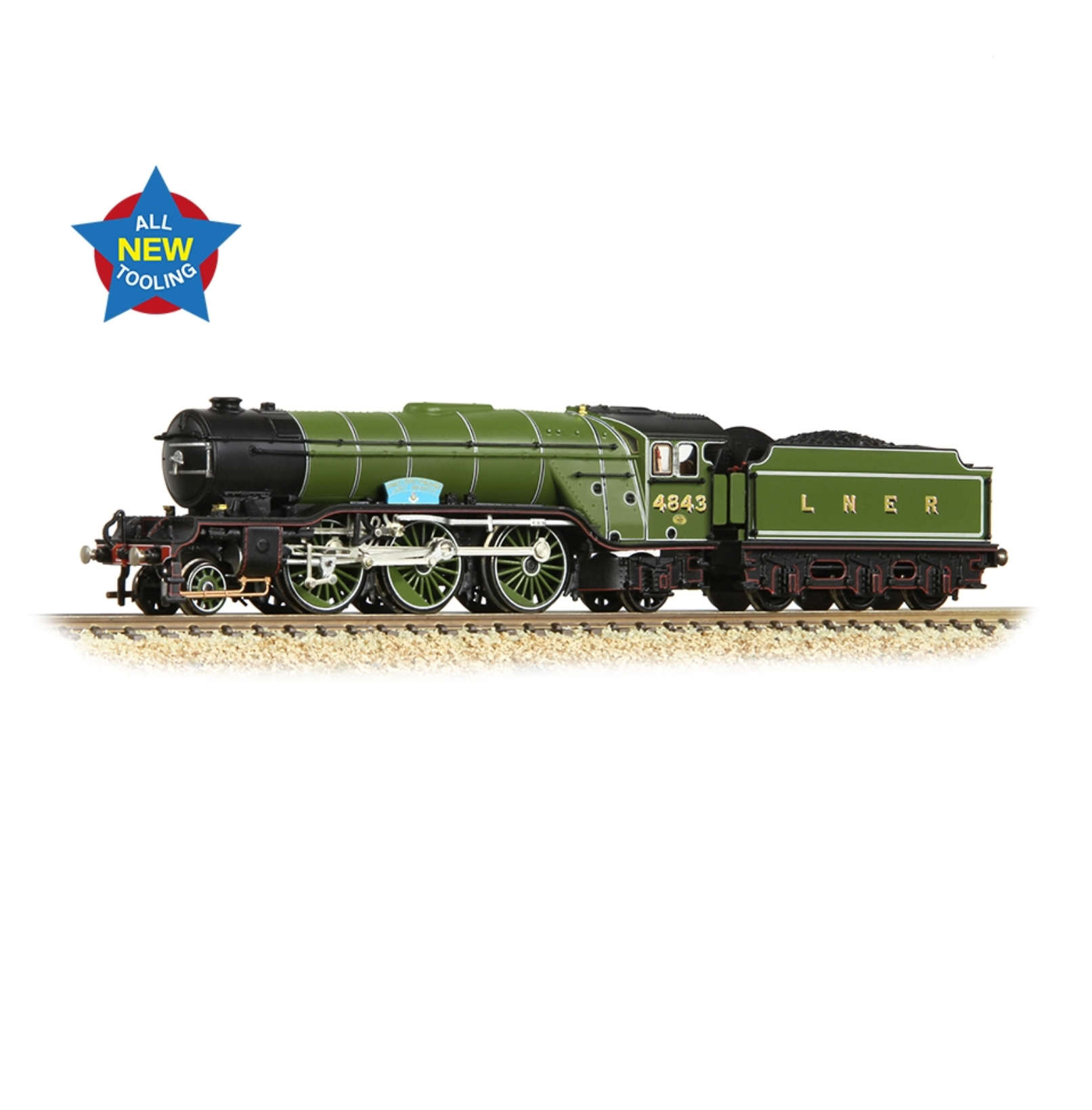LNER V2 4843 'Kings Own Yorkshire Light Infantry' LNER Lined Green