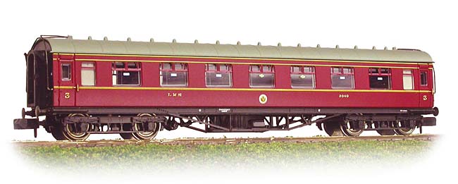 Stanier Third Corridor LMS Crimson Lake