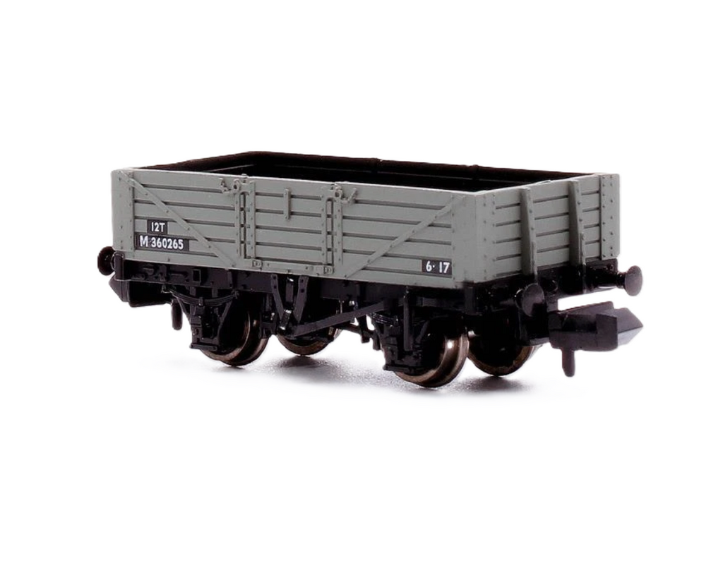 377-027B - 5 Plank Steel Floor Wagon BR Grey