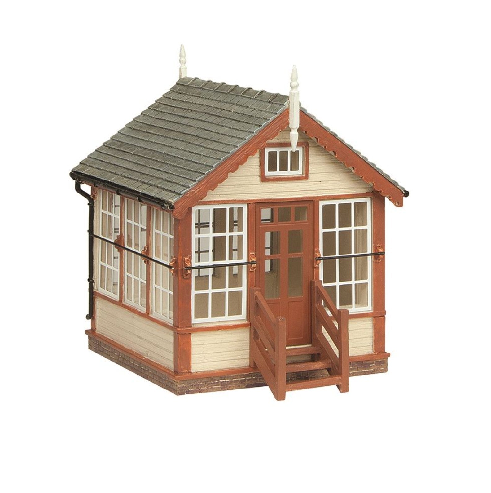 Platform Mounted Signal Box Brown