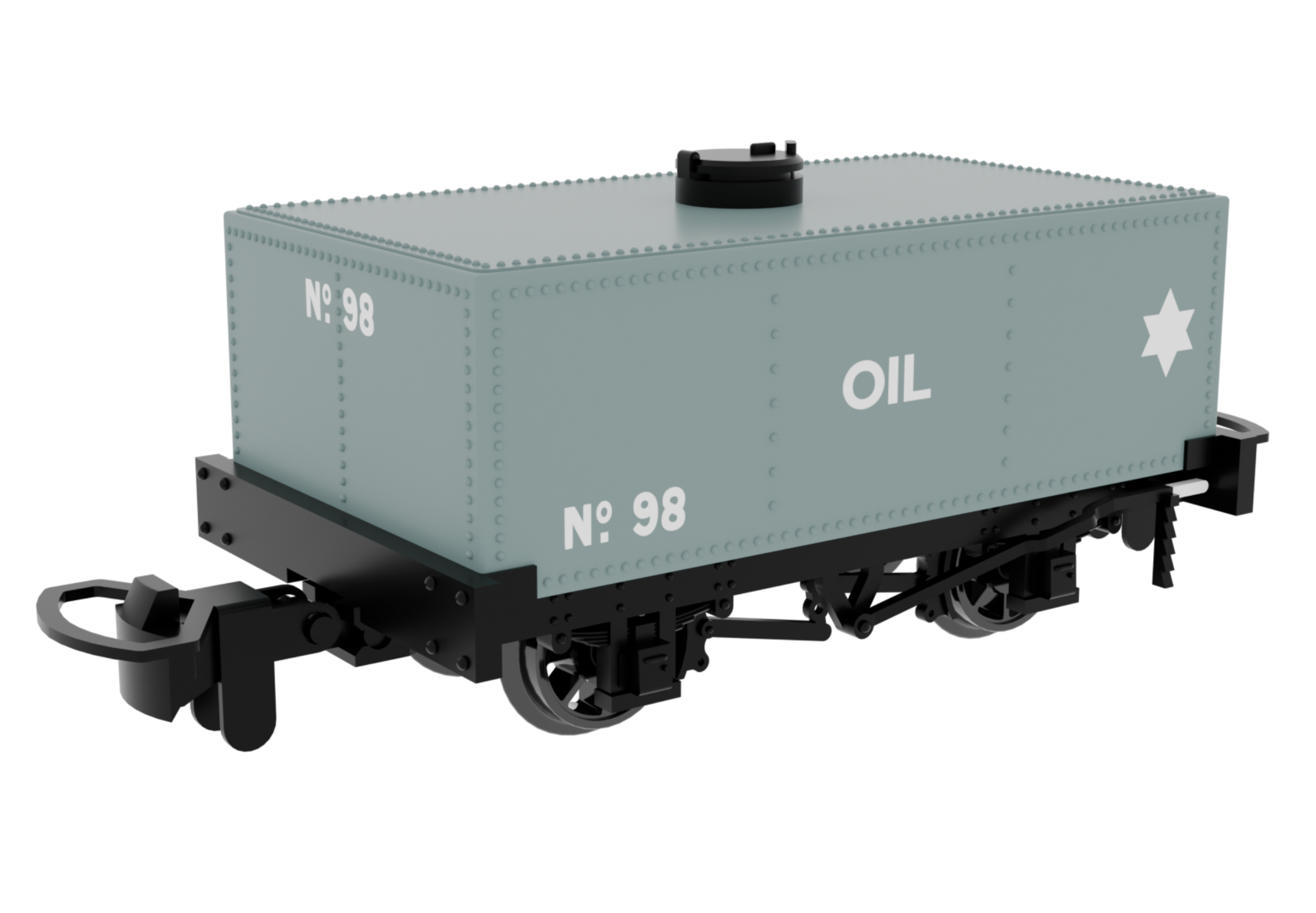 833105 - 009 Rectangular Tank - Light Grey - 'OIL' No. 98