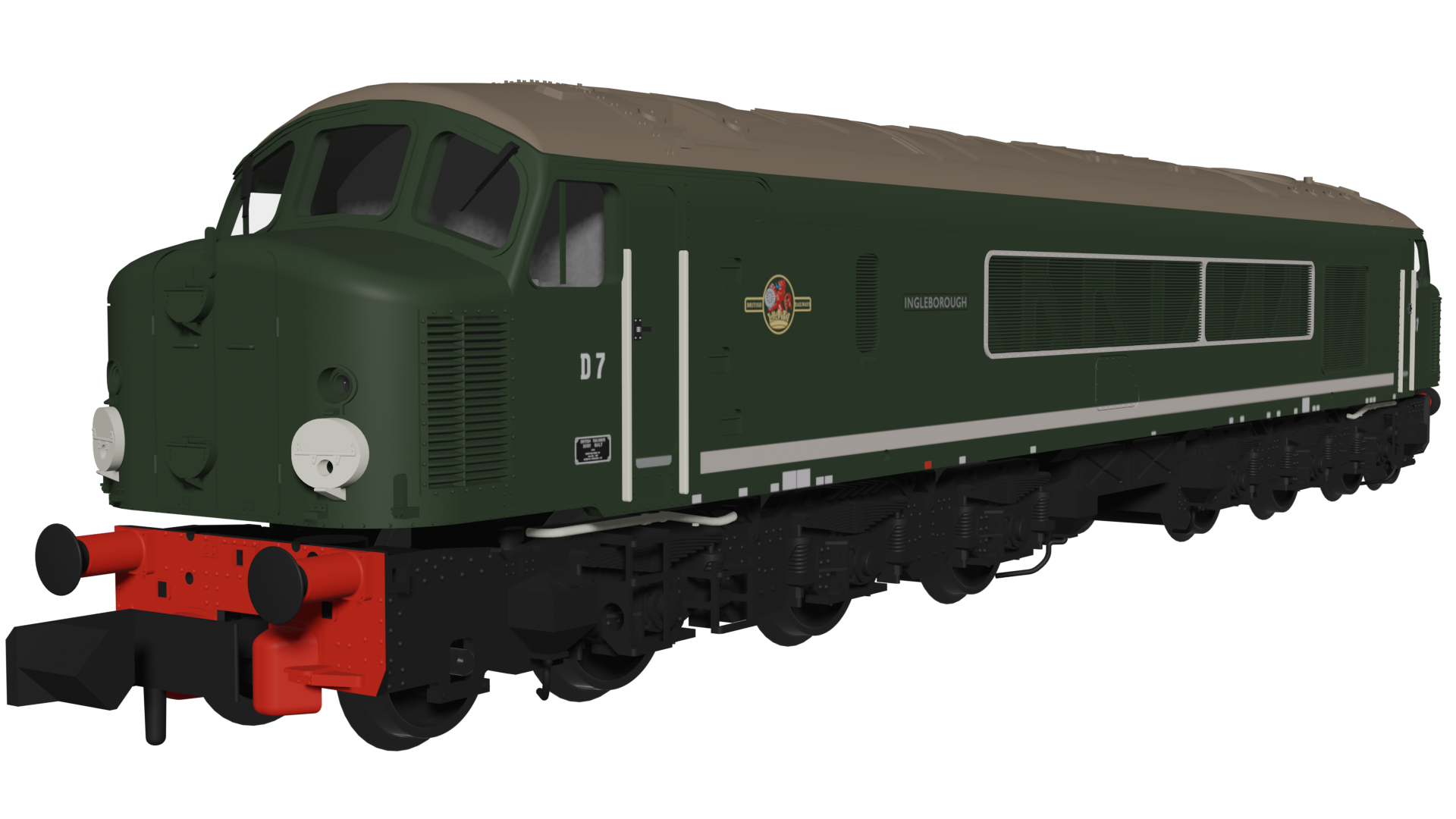 Class 44 D7 Ingleborough Plain BR Green