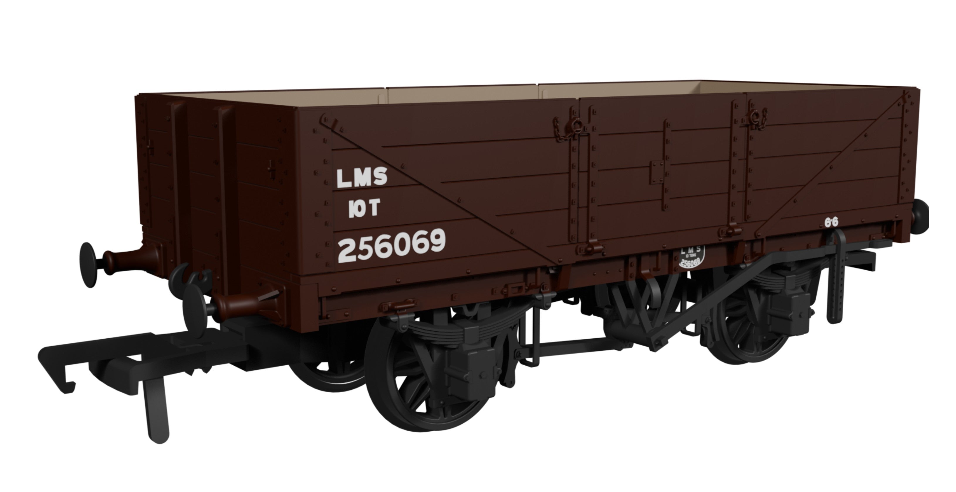 LNWR D90 4-Plank Open - No.256069 LMS Bauxite (post-1936)