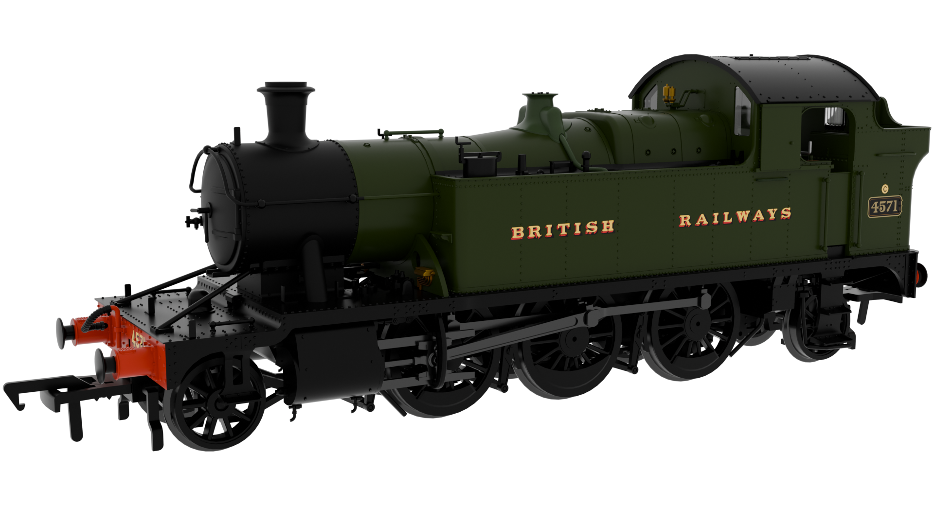 GWR 45xx No.4571 British Railways Plain Green (Egyptian Font)