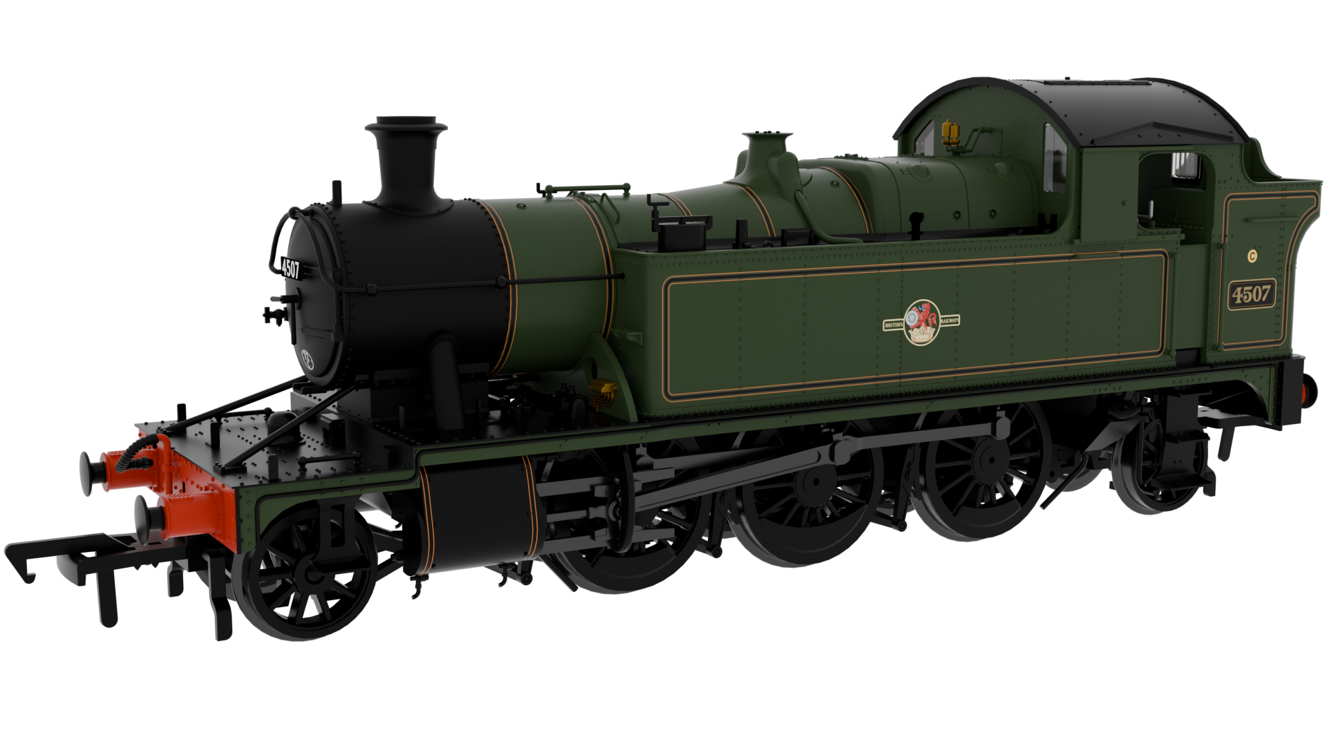 GWR 45xx No.4507 BR Late Crest Lined Green