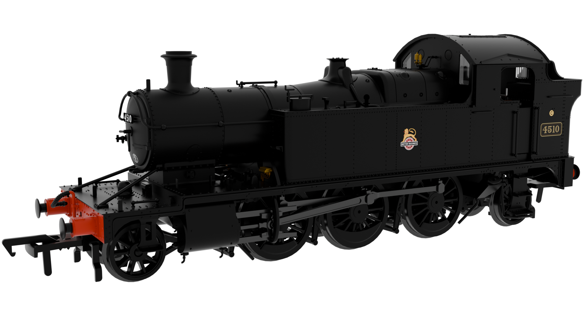 GWR 45xx No.4510 BR Early Crest Plain Black (Small Crest) - DCC SOUND