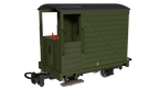 990805 - 009 Single Veranda Brake Van -  Plain Green No.11