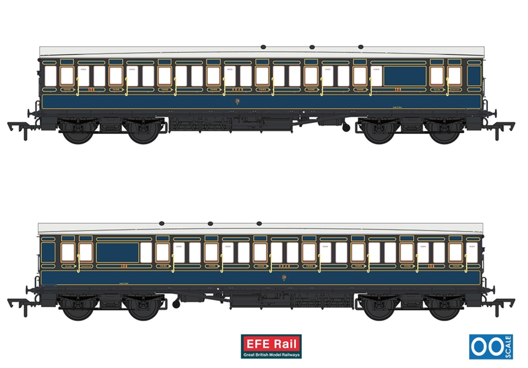 54ft non-Corridor Brake Third S&DJR Lined Blue
