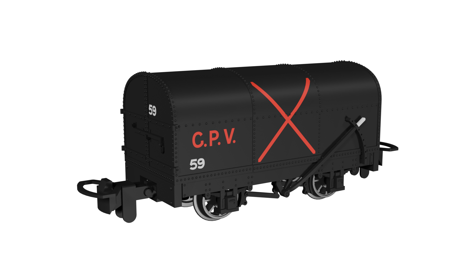009 Gunpowder Van -  Black with Red Cross No.59