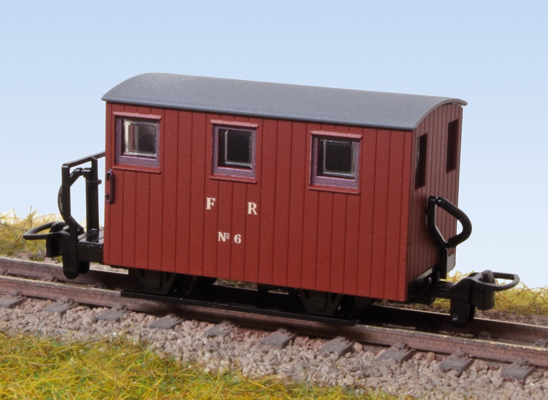 GR-591A - Quarryman 1 Balcony Brake Coach Ffestiniog Railway Brown 6