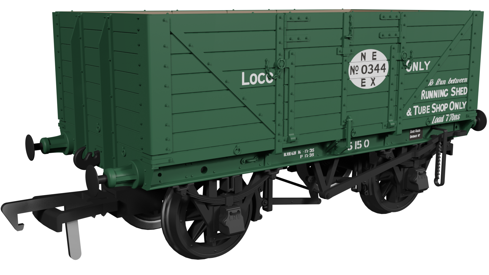 973007 - GER Dia.48 7-plank - LNER Loco No.0344