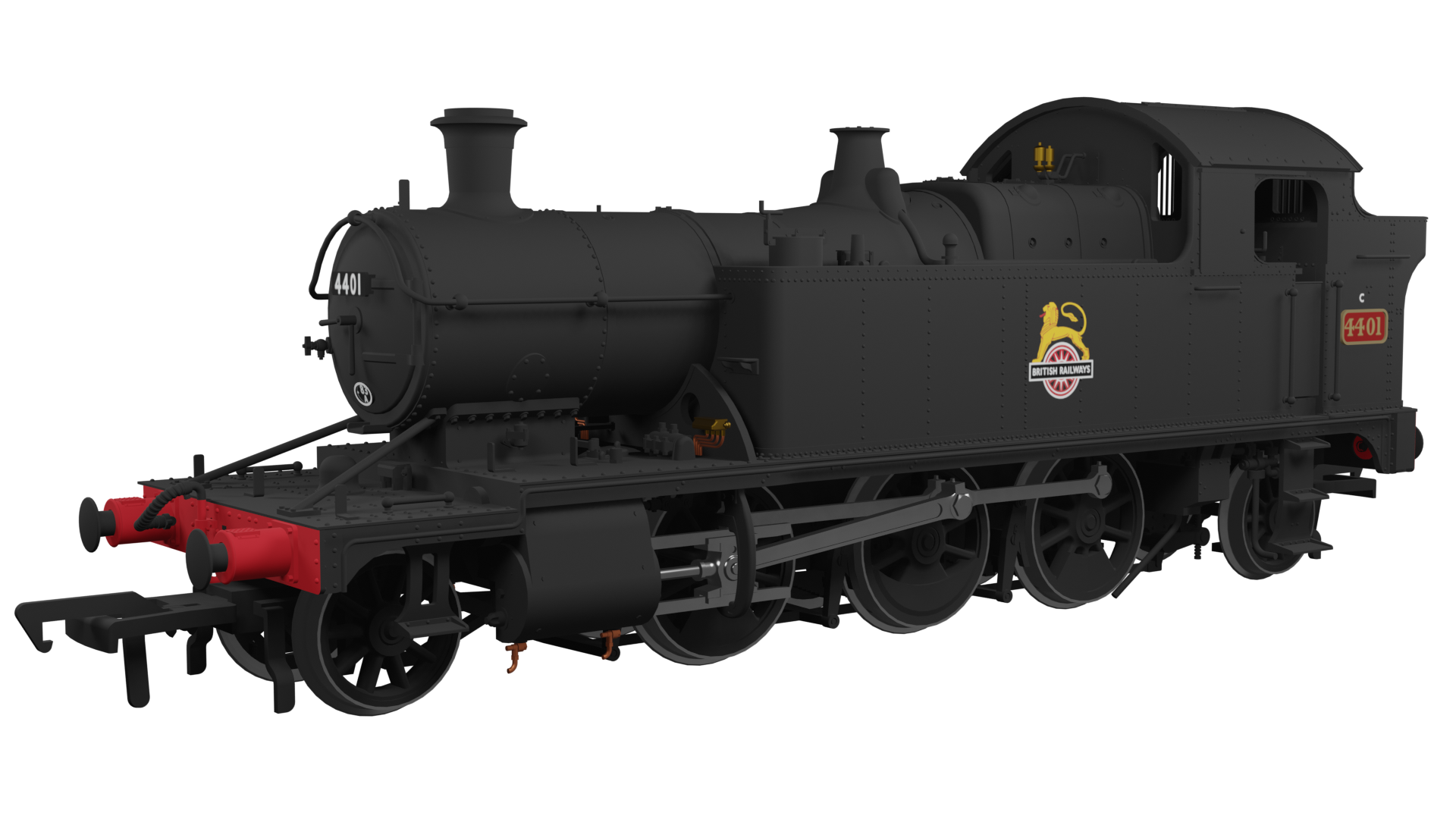 GWR 44xx No.4401 BR Early Crest Plain Black