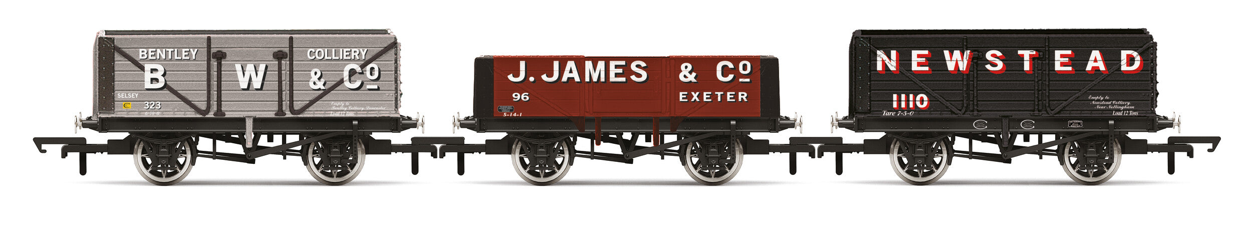 3 Wagon Pack B.W, J. James, Newstead Colliery