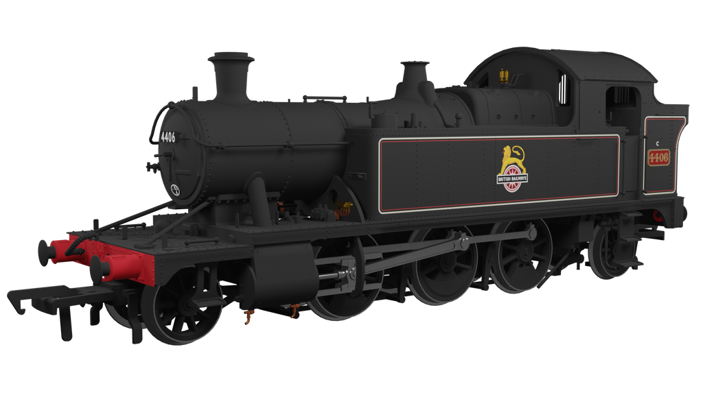 GWR 44xx No.4406 BR Early Crest Lined Black