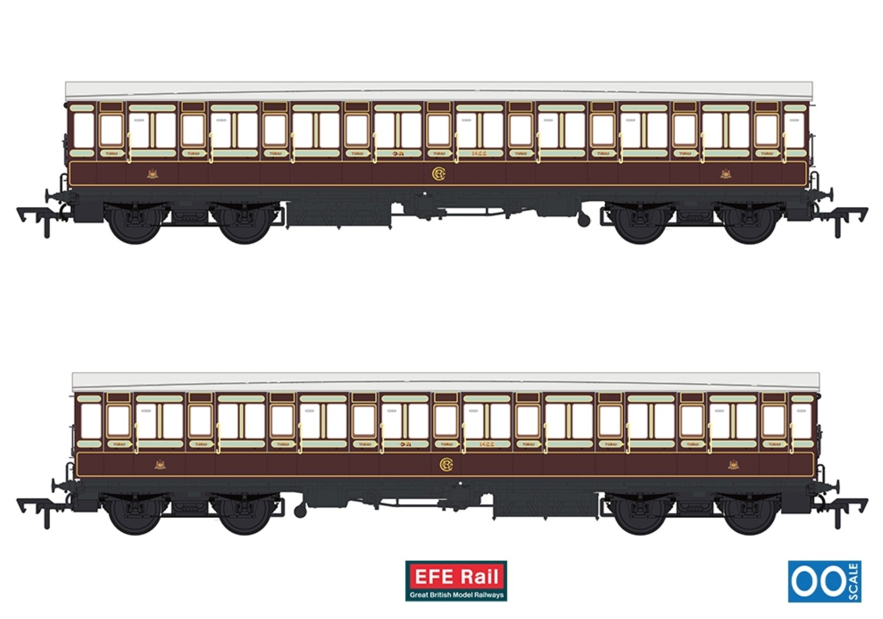 54ft non-Corridor Third Caledonian Railway Plum & Off-White
