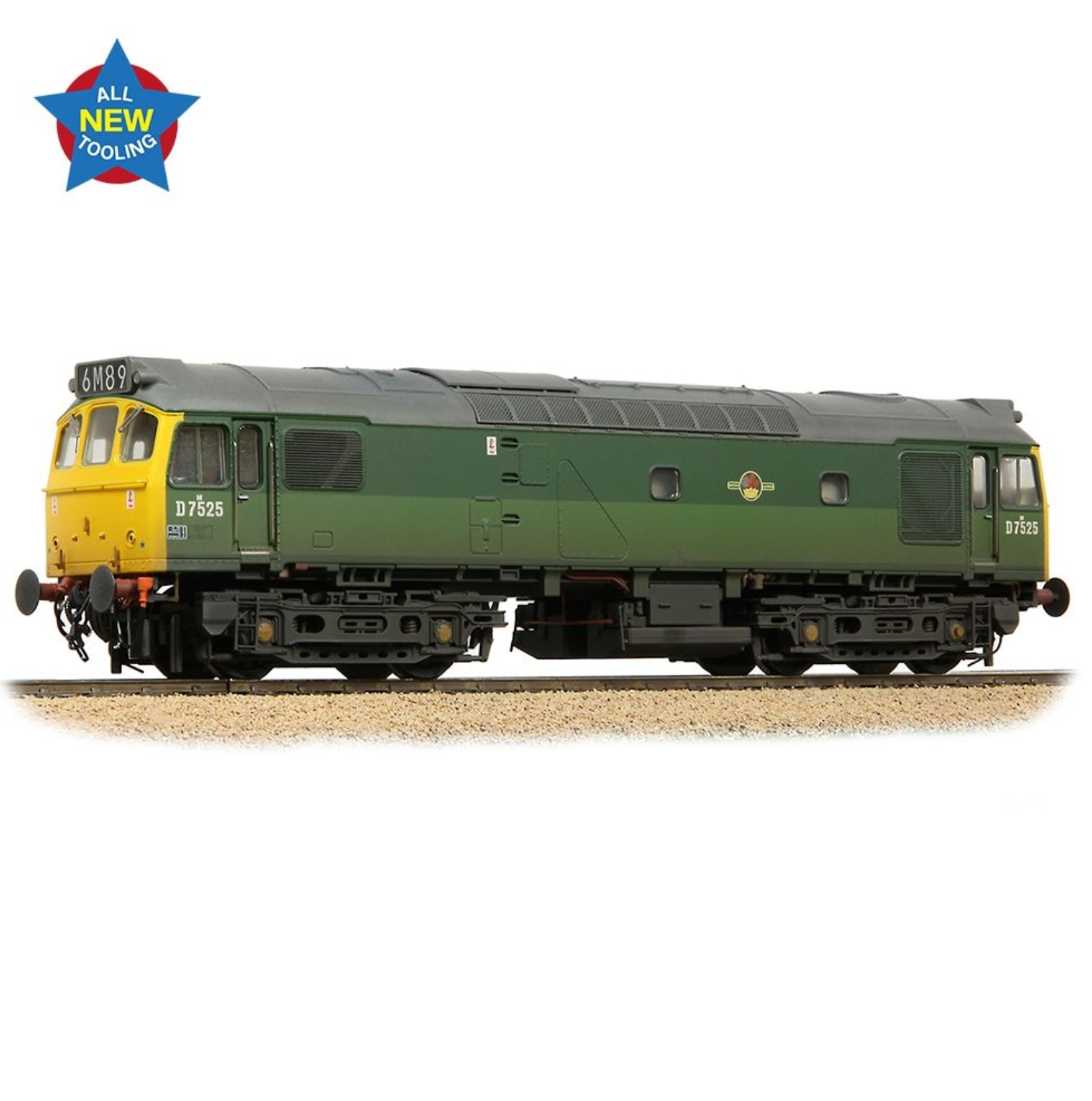 Class 25/2 D7525 BR Two-Tone Green (Full Yellow Ends) [W]