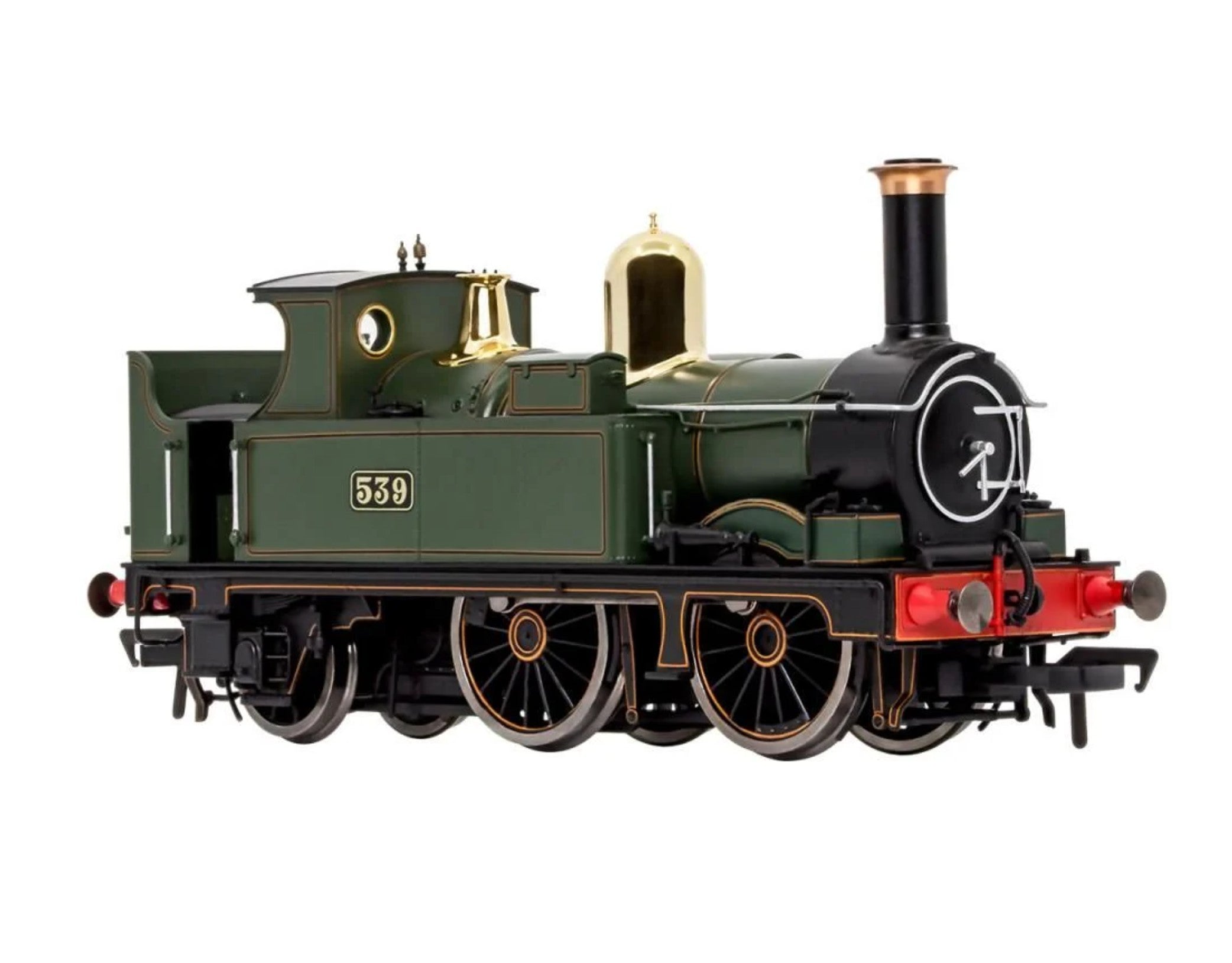 4S-517-006 - 0-4-2 517 Class Lined GW Green Black Frames 539