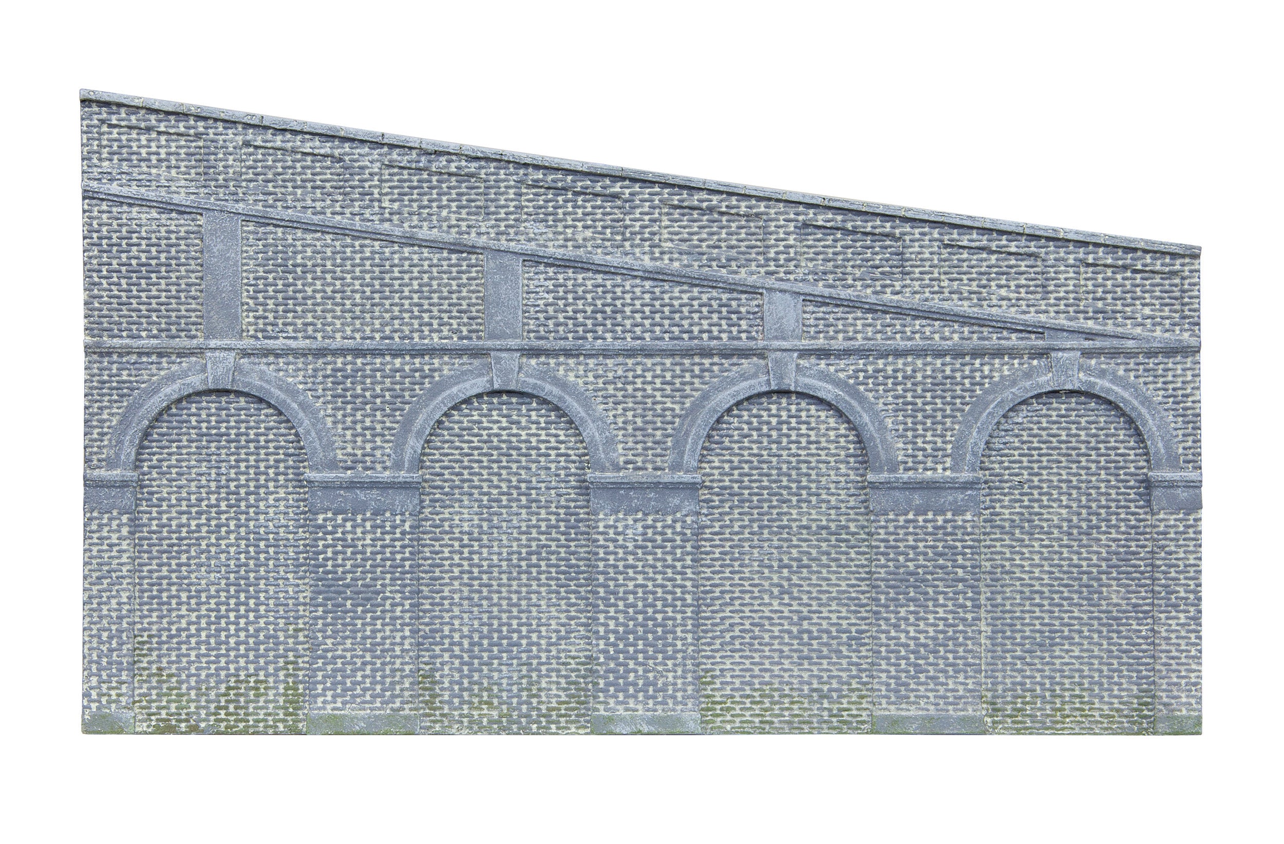 High Stepped Arched Retaining Walls x 2 (Blue Brick)