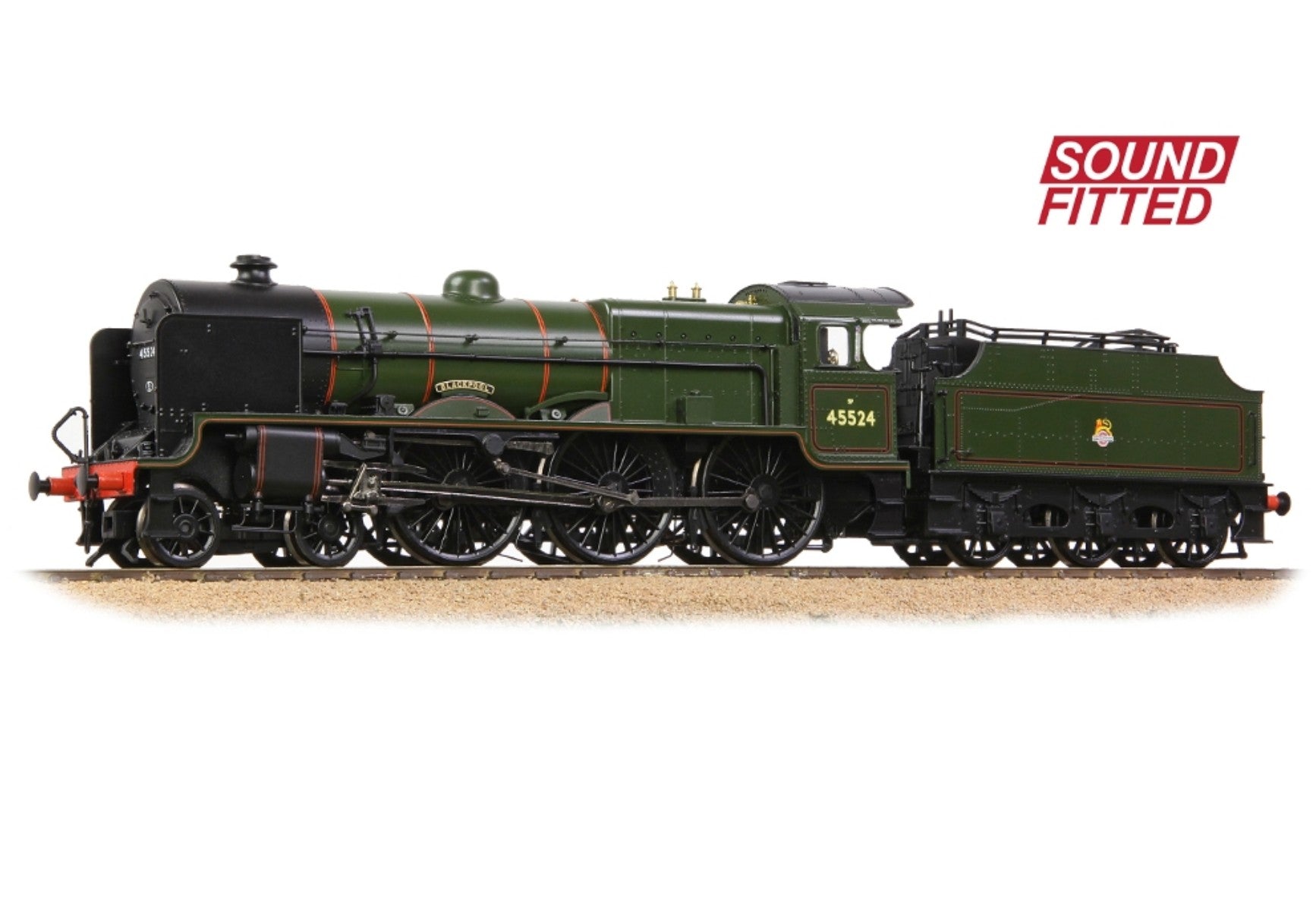 LMS Patriot Riveted Fowler Tender 45524 Blackpool BR Lined Green Early Emblem Sound Fitted