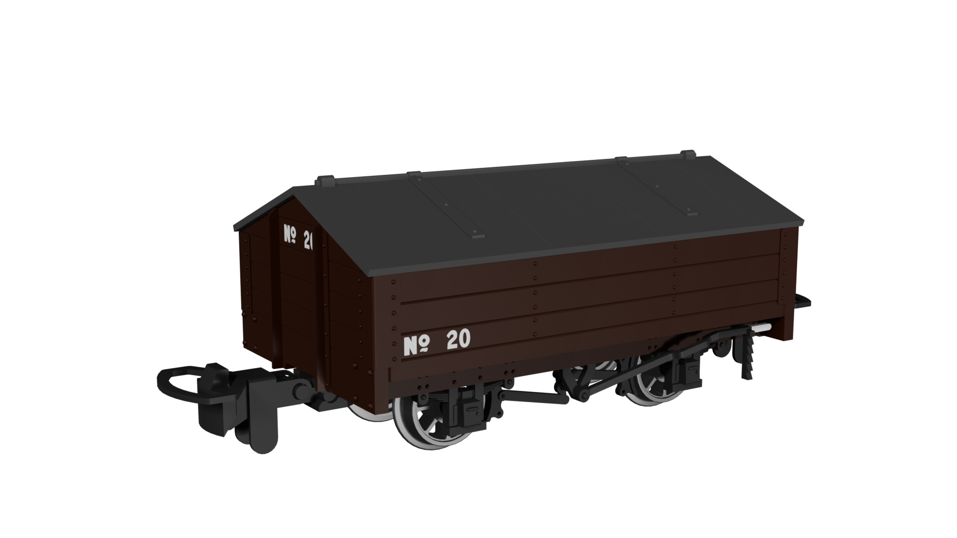 009 Peaked Roof Van -  Plain Brown No.20