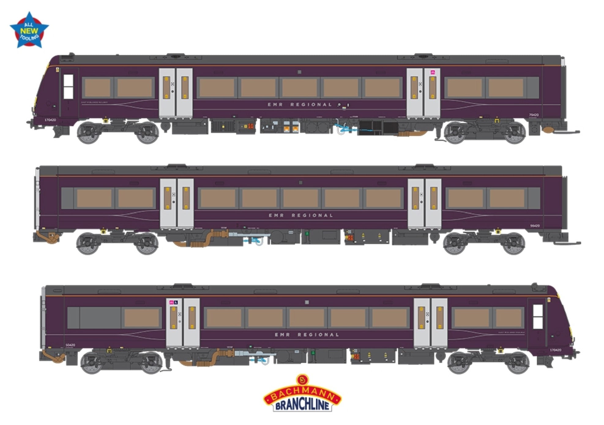 35-626 - Class 170/4 3-Car DMU 170420 East Midland Railways (EMR Regional)