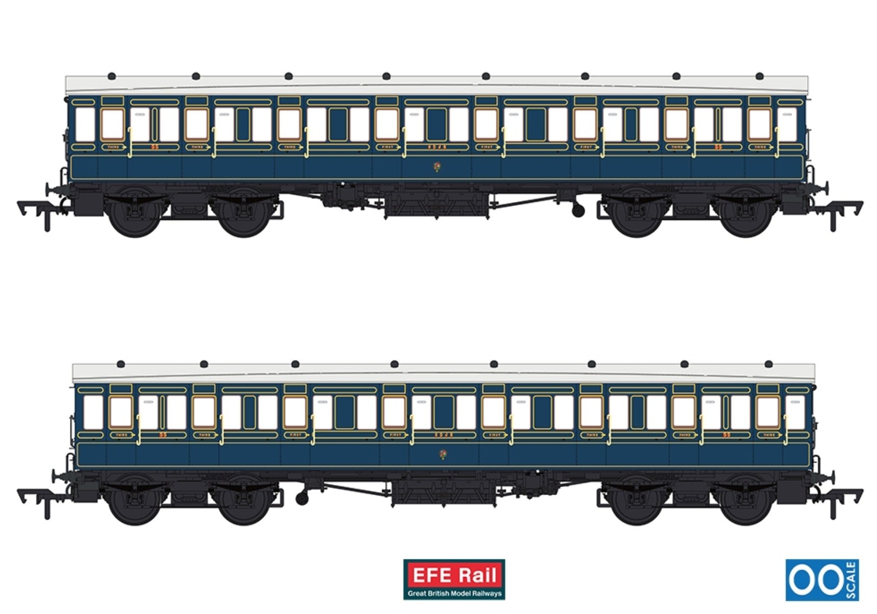 54ft non-Corridor Composite S&DJR Lined Blue