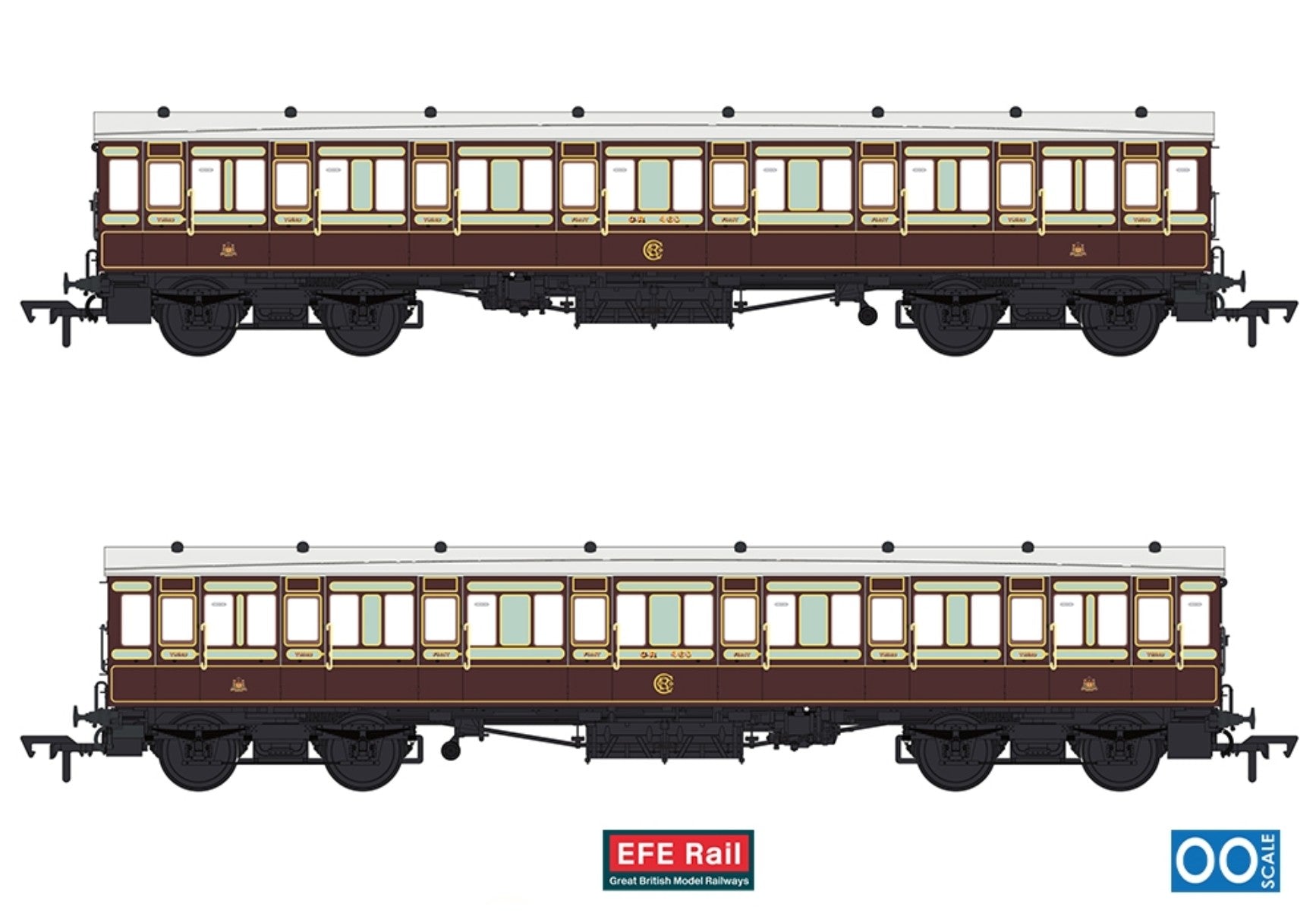 54ft non-Corridor Composite Caledonian Railway Plum & Off-White