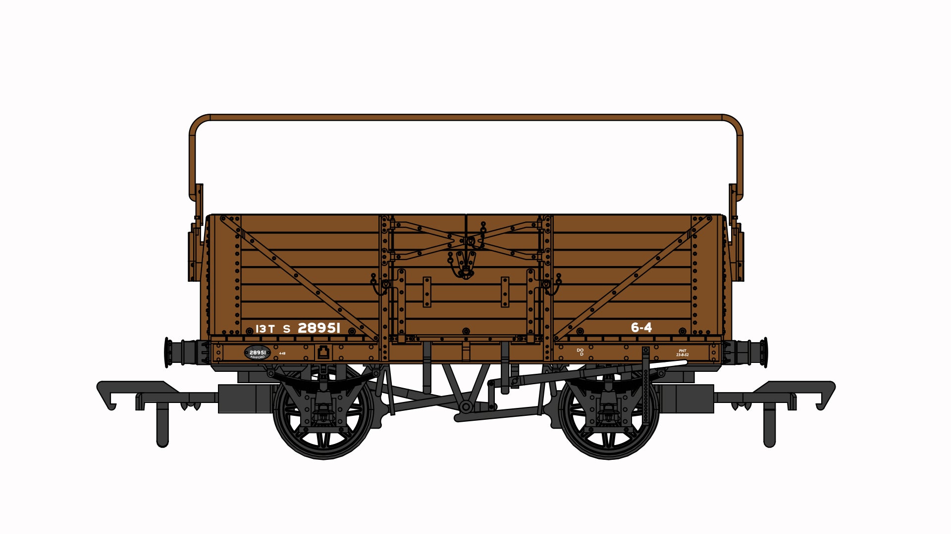 SECR 7 Plank Open S28951 BR Brown with Rail