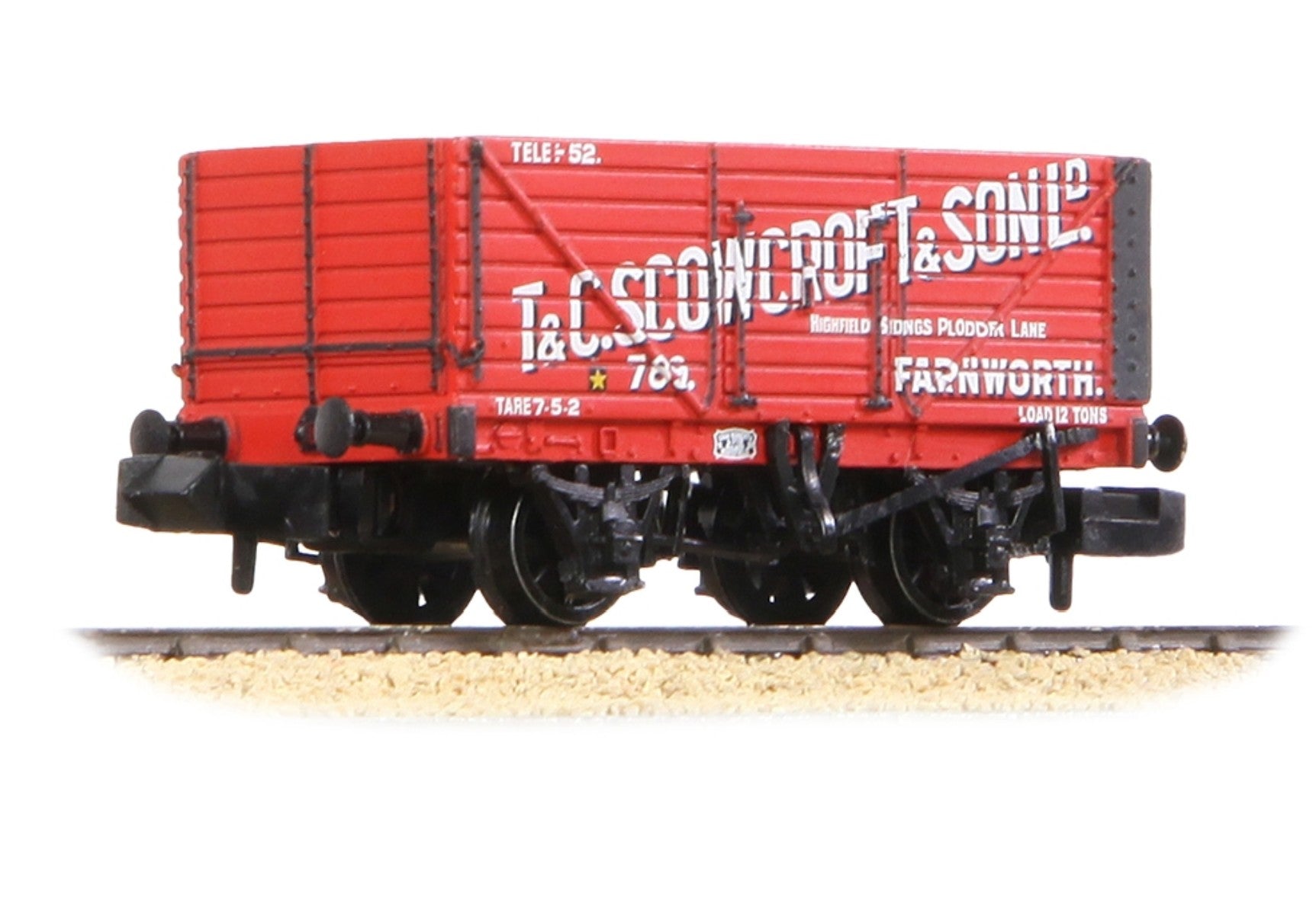 8 Plank Wagon End Door 'T & C. Scowcroft & Son Ltd' Red