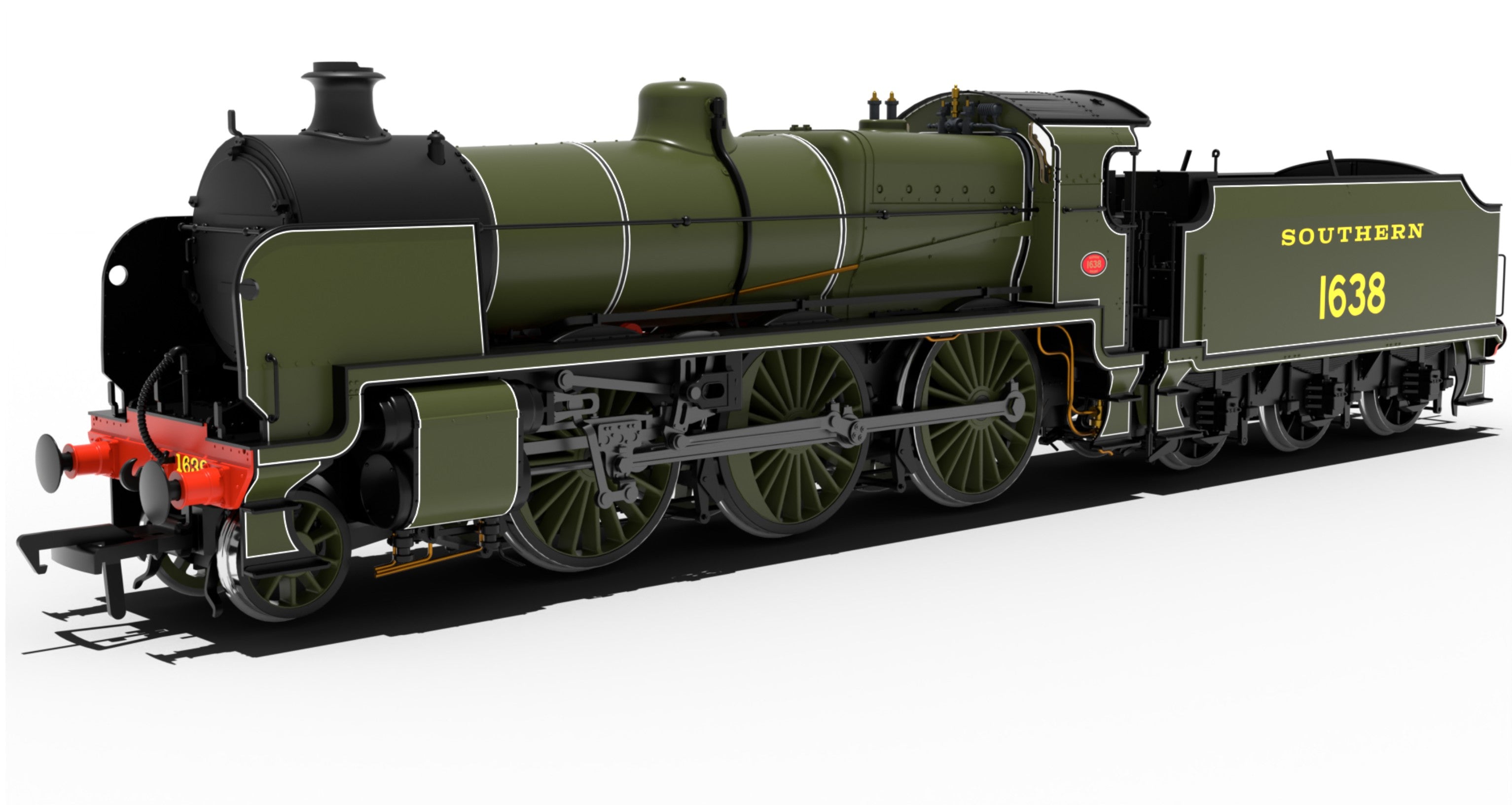 SR U Class No.1638 - SR Lined Olive -DCC SOUND