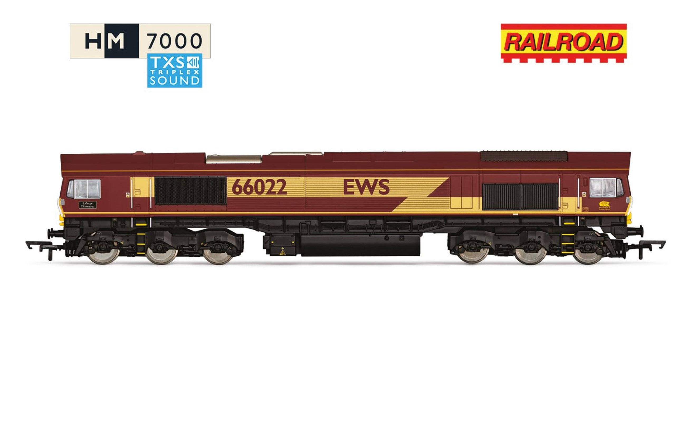 RailRoad EWS Class 66 Lafarge Charnwood 66022 - Sound Fitted