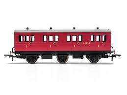 BR, 6 Wheel Coach, 1st Class, Fitted Lights, E41373