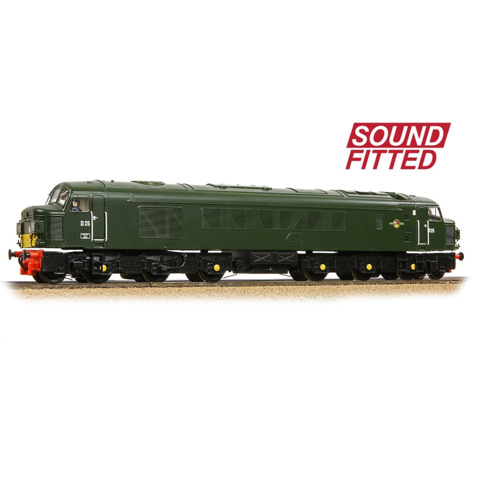 Class 45 Split Headcode D25 BR Plain Green (Small Yellow Panels)