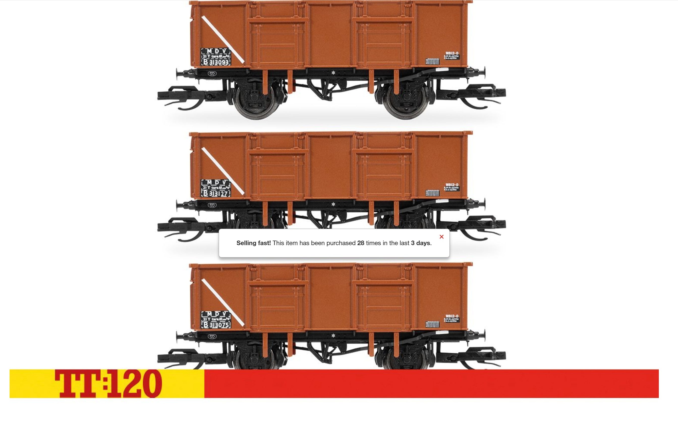 BR - 21T Mineral Wagon Bauxite - Triple Pack