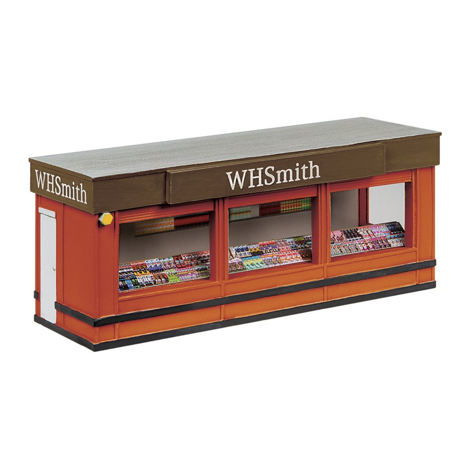 Newsagent Platform Kiosk - Orange & Brown