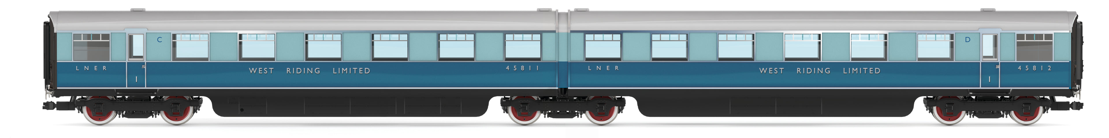 LNER West Riding Limited Double Open First Articulated Coach pack