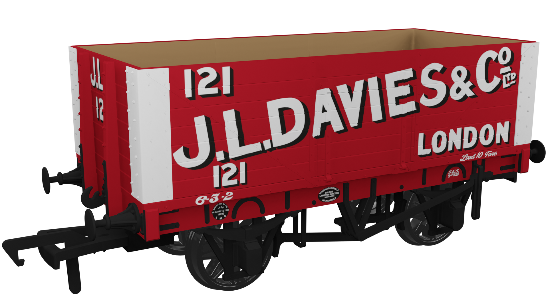 RCH 7 Plank Wagon J L Davies & Co No.121