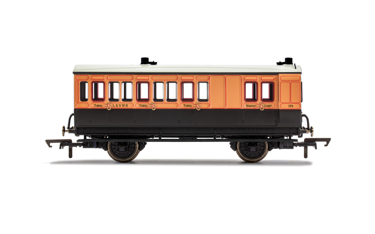 LSWR, 4 Wheel Coach, Brake 3rd, Fitted Lights, 179