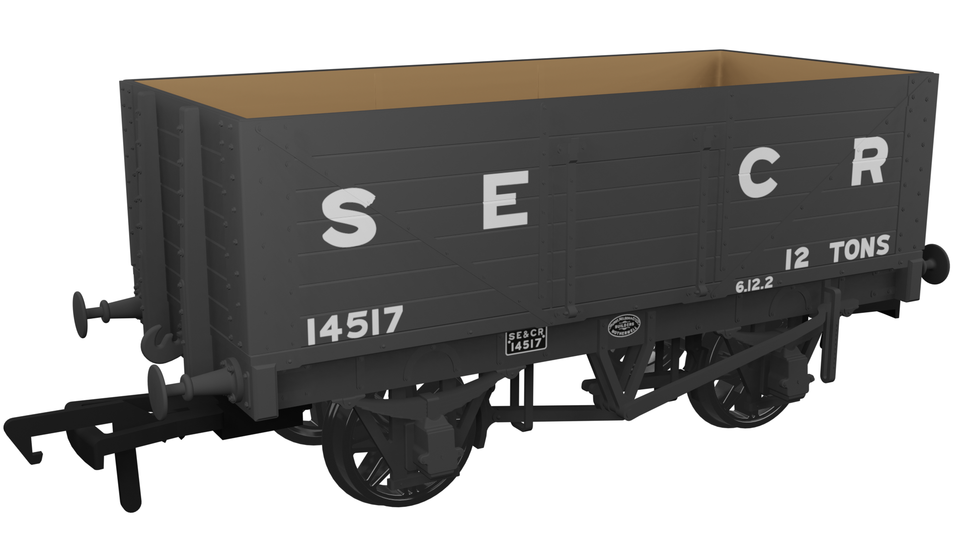 SECR D1357 7 Plank Wagon SECR (Late) No.14517