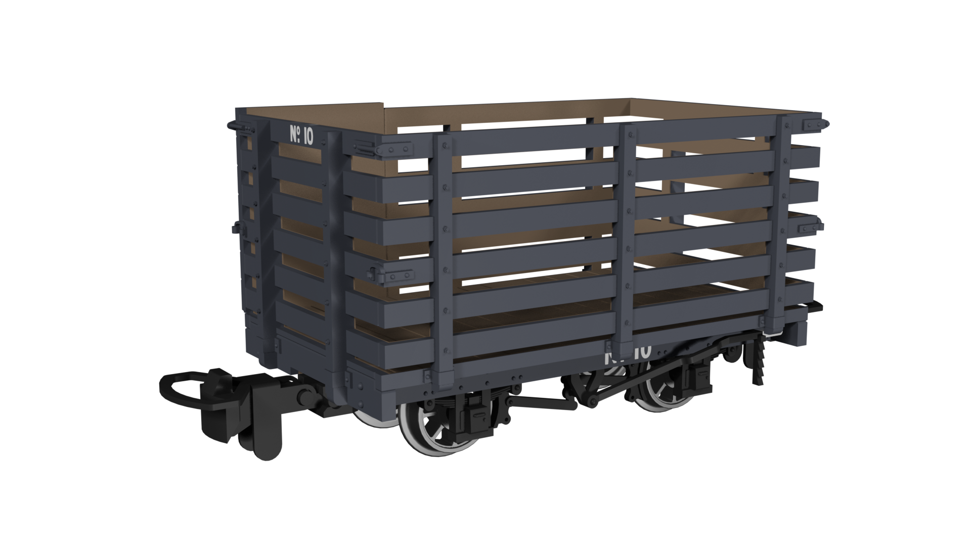 009 Livestock Wagon -  Plain Dark Grey No.10