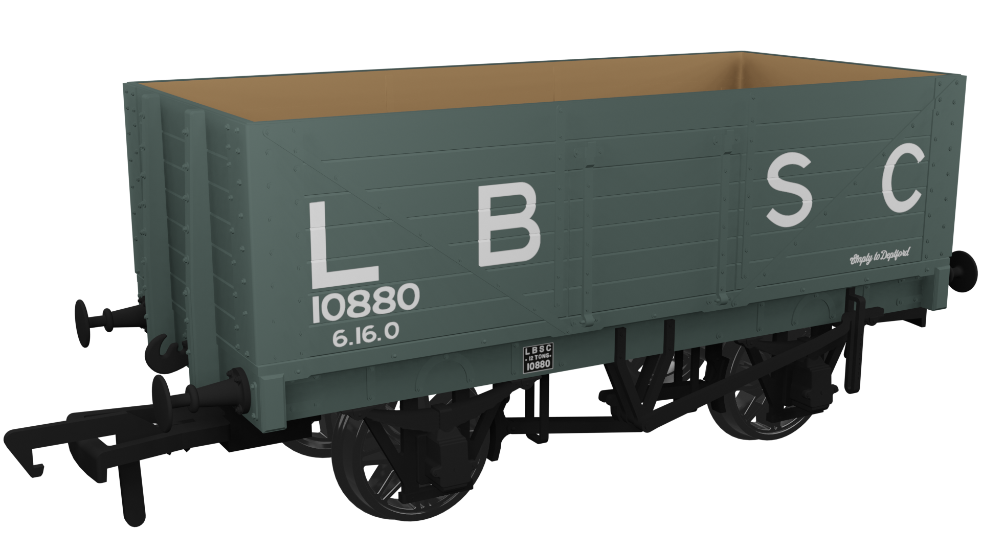 LBSC D1373 7 Plank Wagon LB&SCR No.10880