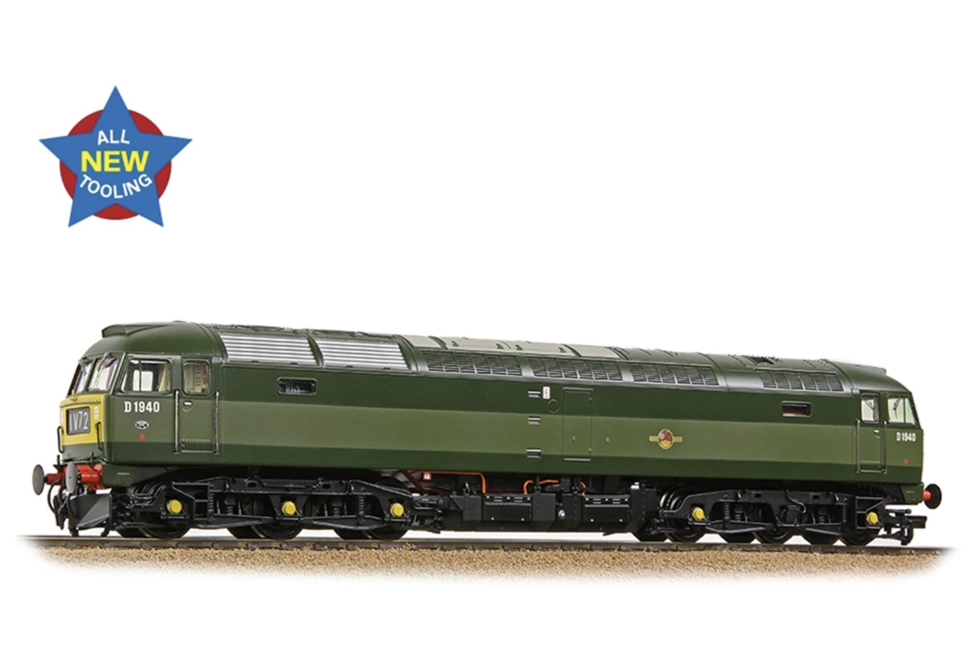 Class 47/0 D1940 BR Two-Tone Green (Small Yellow Panels)
