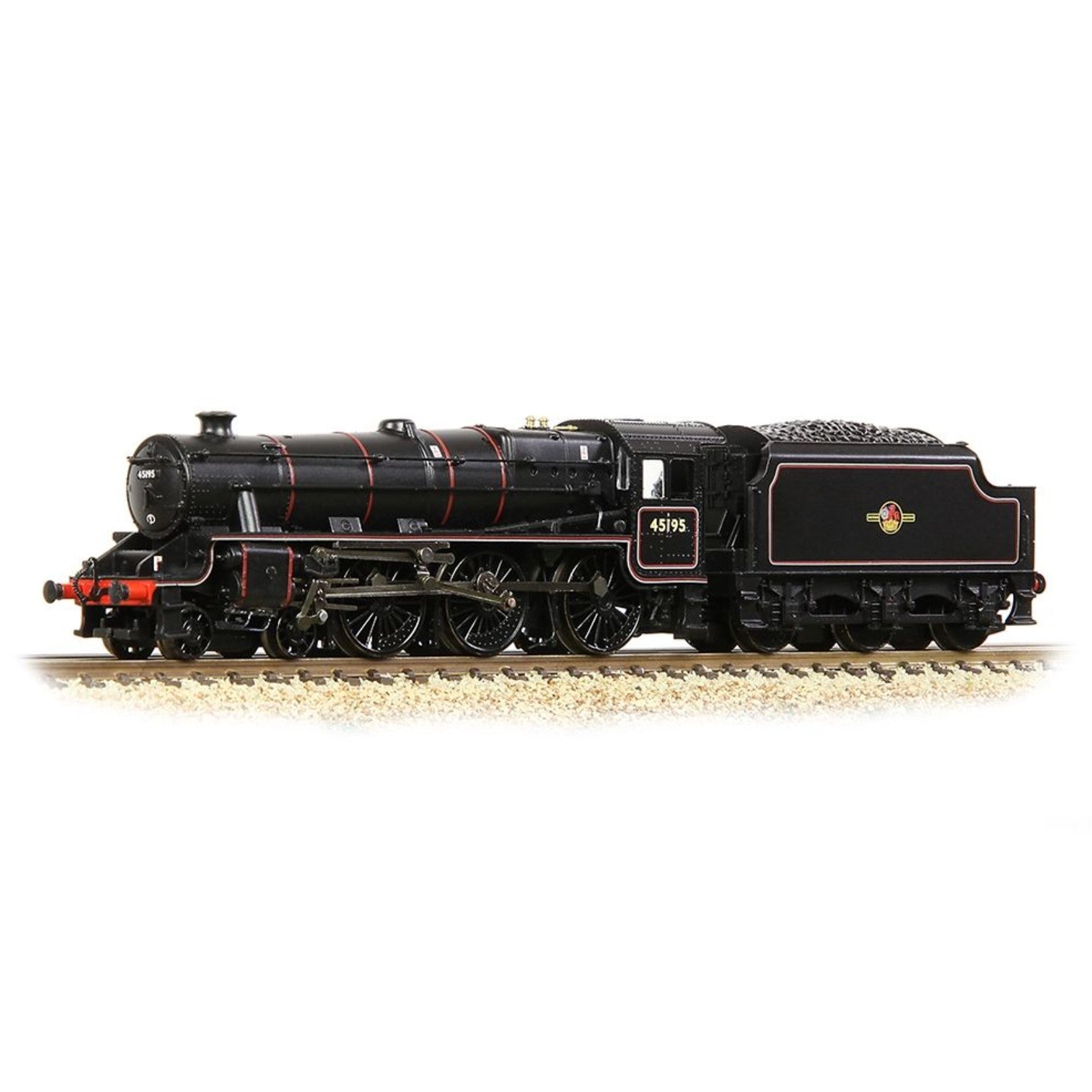LMS 5MT 'Black 5' with Welded Tender 45195 BR Lined Black (Late Crest)