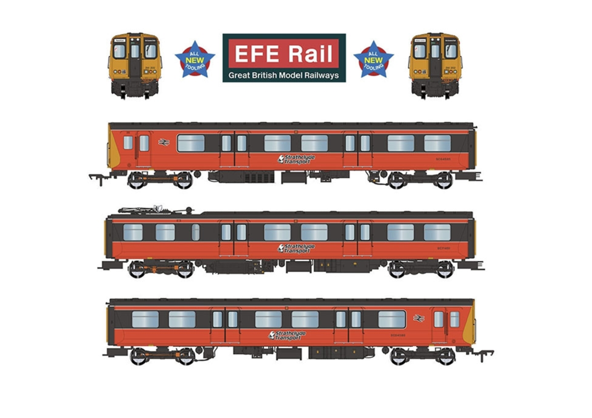 Class 314 3-Car EMU 314202 BR Strathclyde PTE Orange & Black