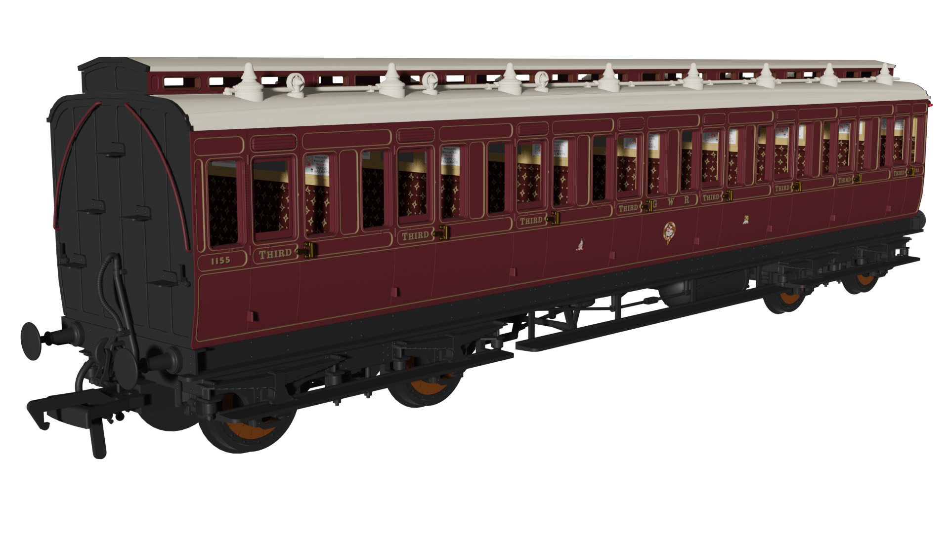 GWR Lined Crimson Lake 'Evolution' Non-Corridor Third No.1155