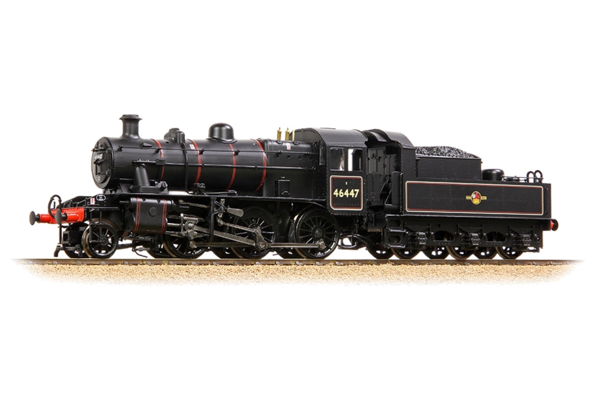 32-829B - LMS Ivatt 2MT 46447 BR Lined Black (Late Crest)